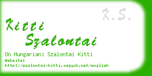 kitti szalontai business card